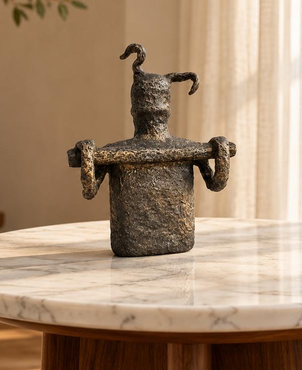 object-4 — a handmade papier-mâché sculpture from TUCU Atelier.