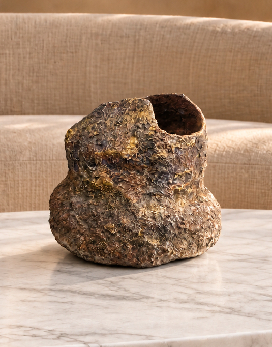 object-4 — a handmade papier-mâché sculpture from TUCU Atelier.